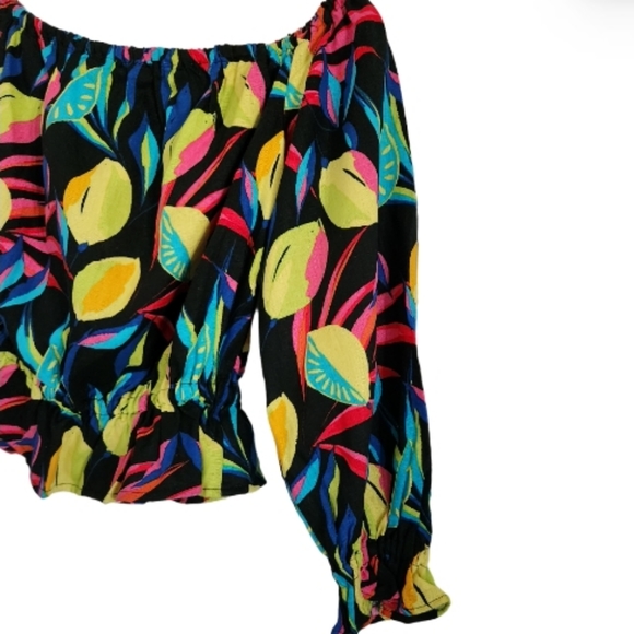 TABITHA BROWN LINEN BLEND OFF THE SHOULDER TOP SZ XXS - Picture 3 of 5